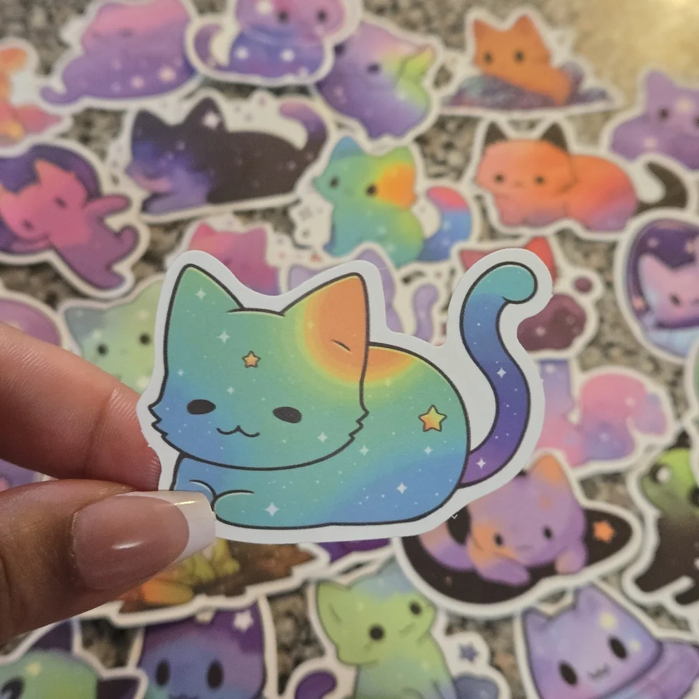 Galaxy Cat Stickers -15 Random
